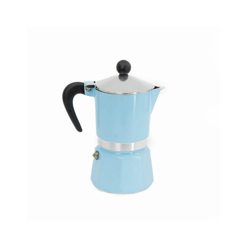 Bialetti Rainbow (Light Blue) Moka Express Coffee Maker