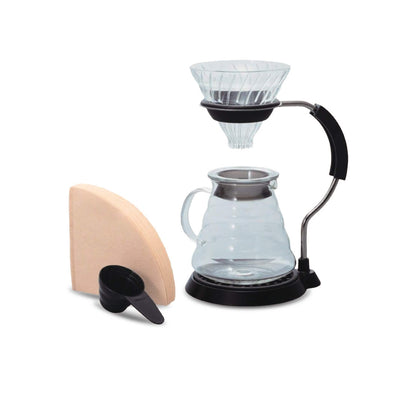 Hario V60 Pour Over Set - Glass with Arm Stand