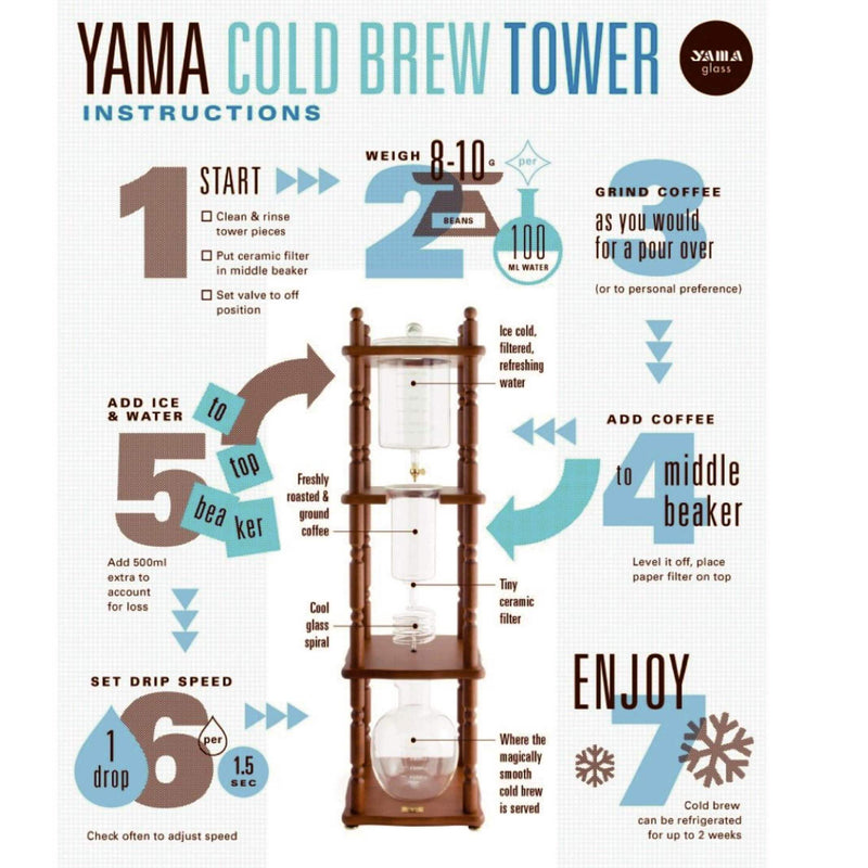 Yama Cold Drip Coffee Maker - 6-8 Cup